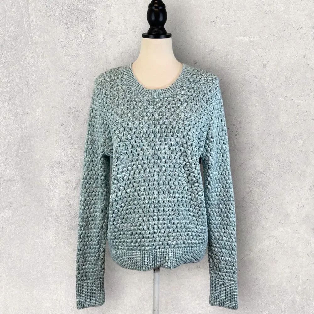 Victoria’s Secret Blue Sweater Chunky Knit Long Sleeve, Size S (no size tag)